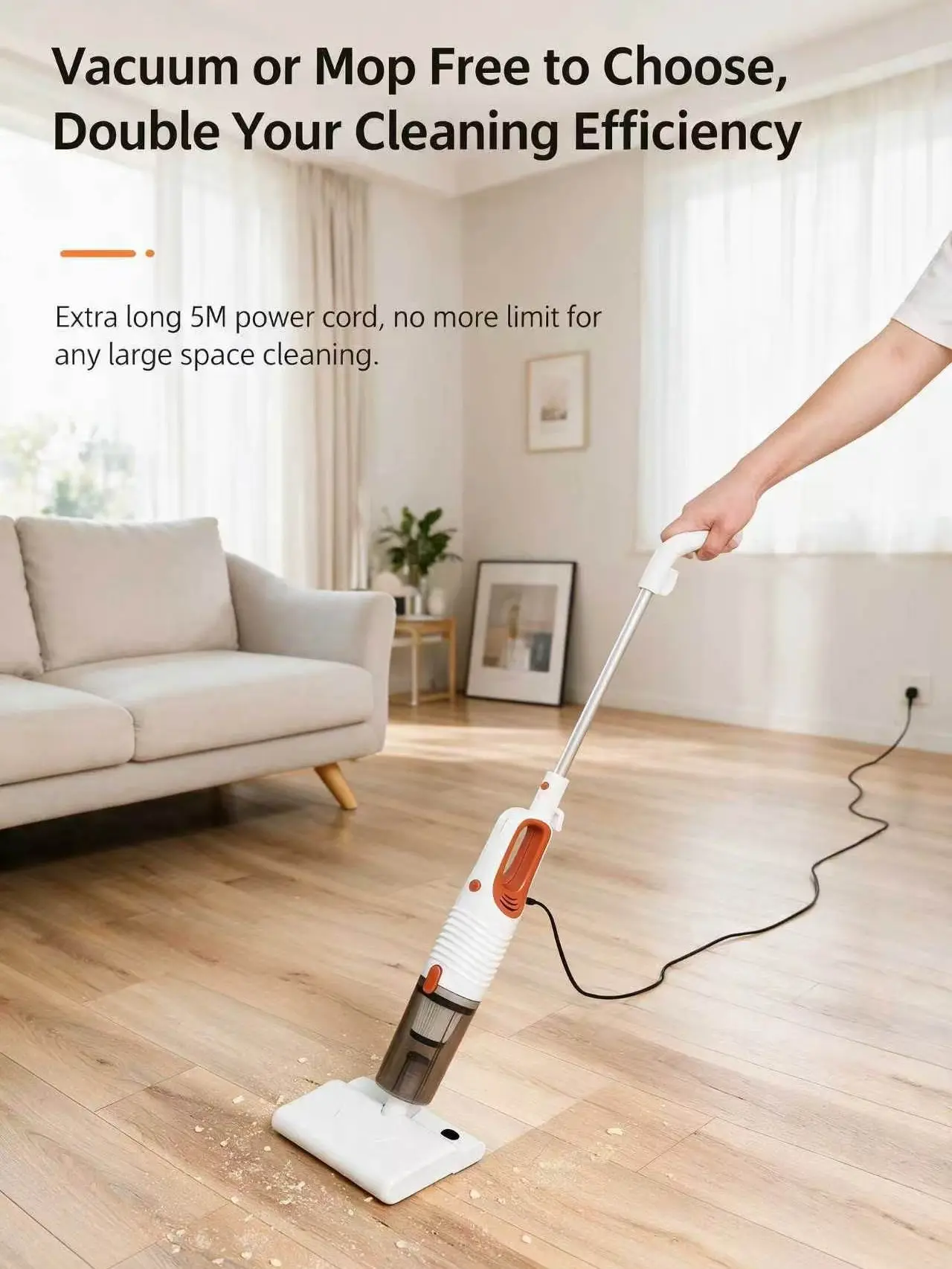 Handheld Wet & Dry Corded Detachable Portable Household Vacuum Cleaner with Strong Suction