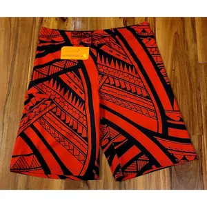 Wailoa “Red Tribal 1” Board Shorts