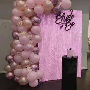 KEQU 4*6 ft, sparkling matte pink background wall decoration, 24pcs sequin panels, used to decorate banners and decorations for birthdays, New Year's, Valentine's Day, Christmas, anniversaries, weddings, engagements, and Easter parties.