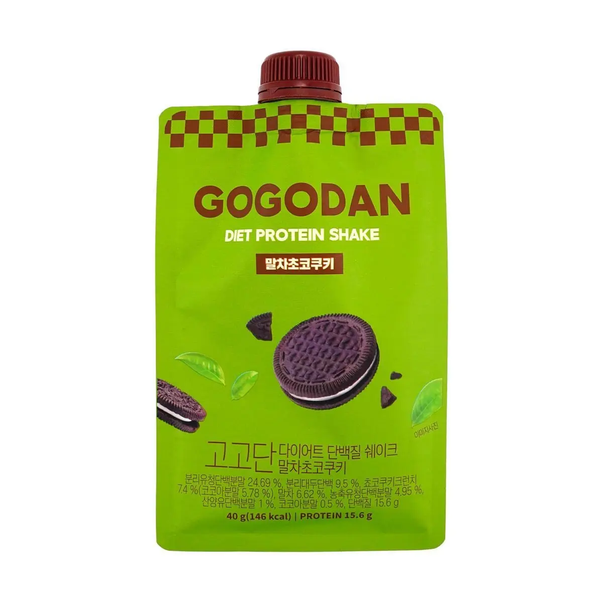 GOGODAN Korean Matcha Chocolate Cookie Meal Replacement Protein Shake Powder - 0 Sugar, Low Fat, High Protein (40g) GOGODAN Korean Matcha Chocolate Cookie Meal Replacement Protein Shake Powder - 0 Sugar, Low Fat, High Protein (40g)