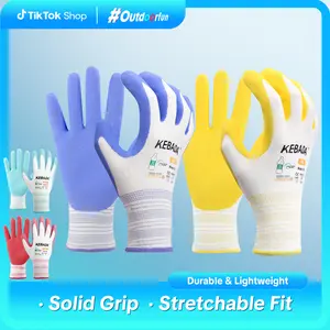 Kebada Gardening Gloves for Women, Latex Gloves, Micro-Foam Textured Coating on Palm & Fingers outdoorfun