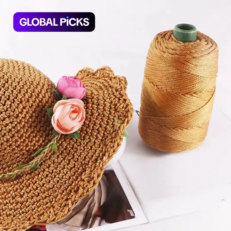 Colorful Ice-Silk Thread, 1-Piece Handmade Crochet Thread, DIY Crochet Supplies for Summer Hats, Storage Baskets and Cushions #GLOBAL PICKS