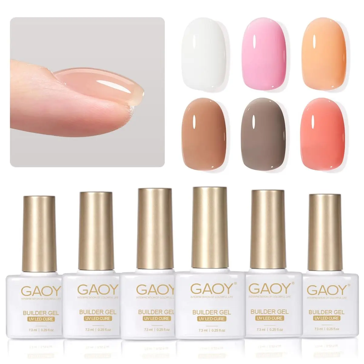 6pcs Vivid Nude