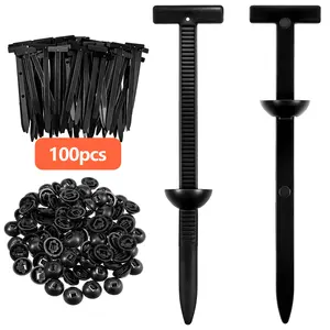 100PCS Nylon Universal Cable Tie Buckle, Heavy Duty Self-Locking Nylon Zip Ties Holder, Multipurpose Plastic Cable Ties Tool for Car Daily Repair