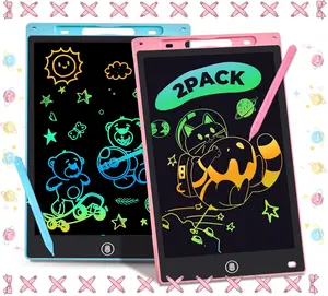 【Mother's Day Gift】  2 Pack 10 inch LCD Writing Board, Colorful Line Doodle Board Puzzle Toys for Boys and Girls Road Trip Essential Travel Game Toys, Kids Gifts, Kids Toys, Holiday Gifts. Digital Drawing Pad Tablet