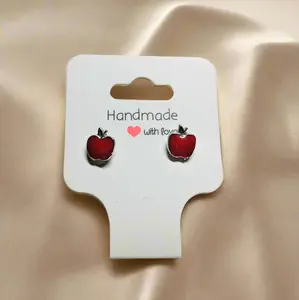 Red Apple Stud Earrings 🍎