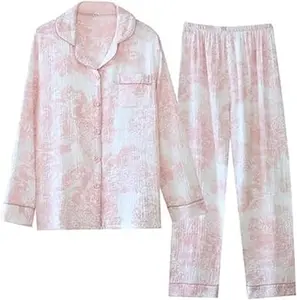 Linen Set Coquette Womens Pajamas Set Summer Lounge Sets for Women Old Money Aesthetic