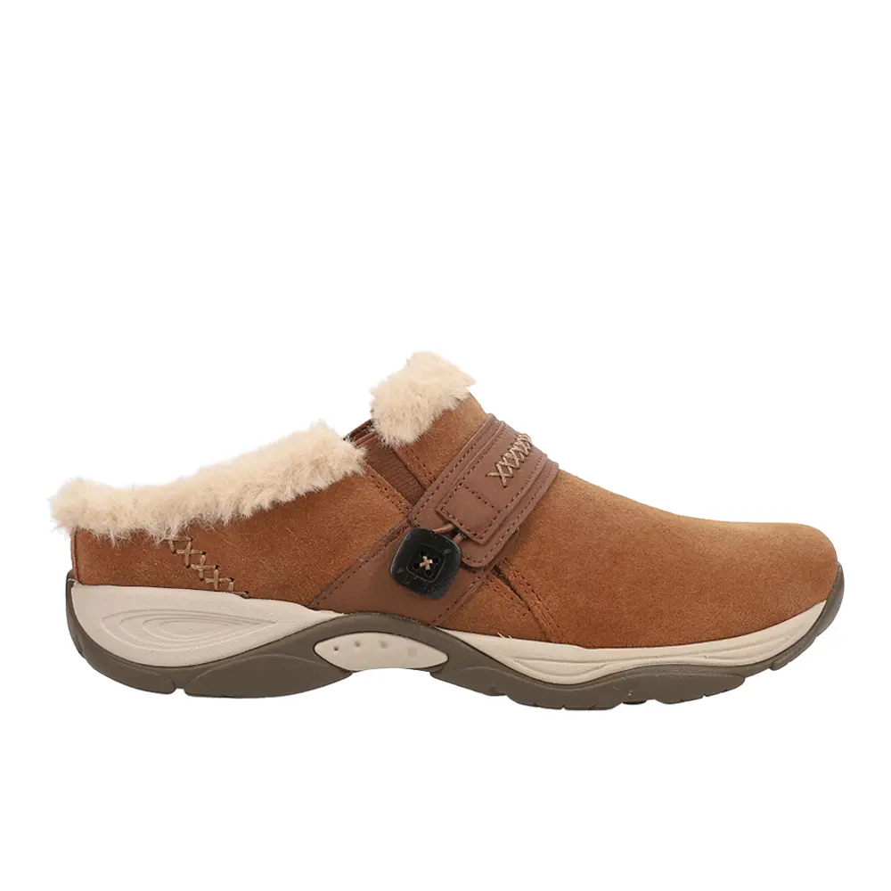 Easy Spirit Womens Elinn Shearling Mules Flats Casual - Brown