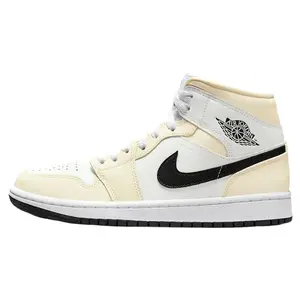 NIKE Women's Air Jordan 1 Mid - 'Coconut Milk' Sports Sneaker