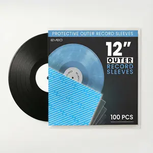 12" UltraClear Vinyl Record Outer Sleeves - Archival Quality (15-100 Packs)