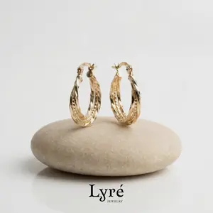 Aurèle 24mm Twisted Hoop Earrings | ER008