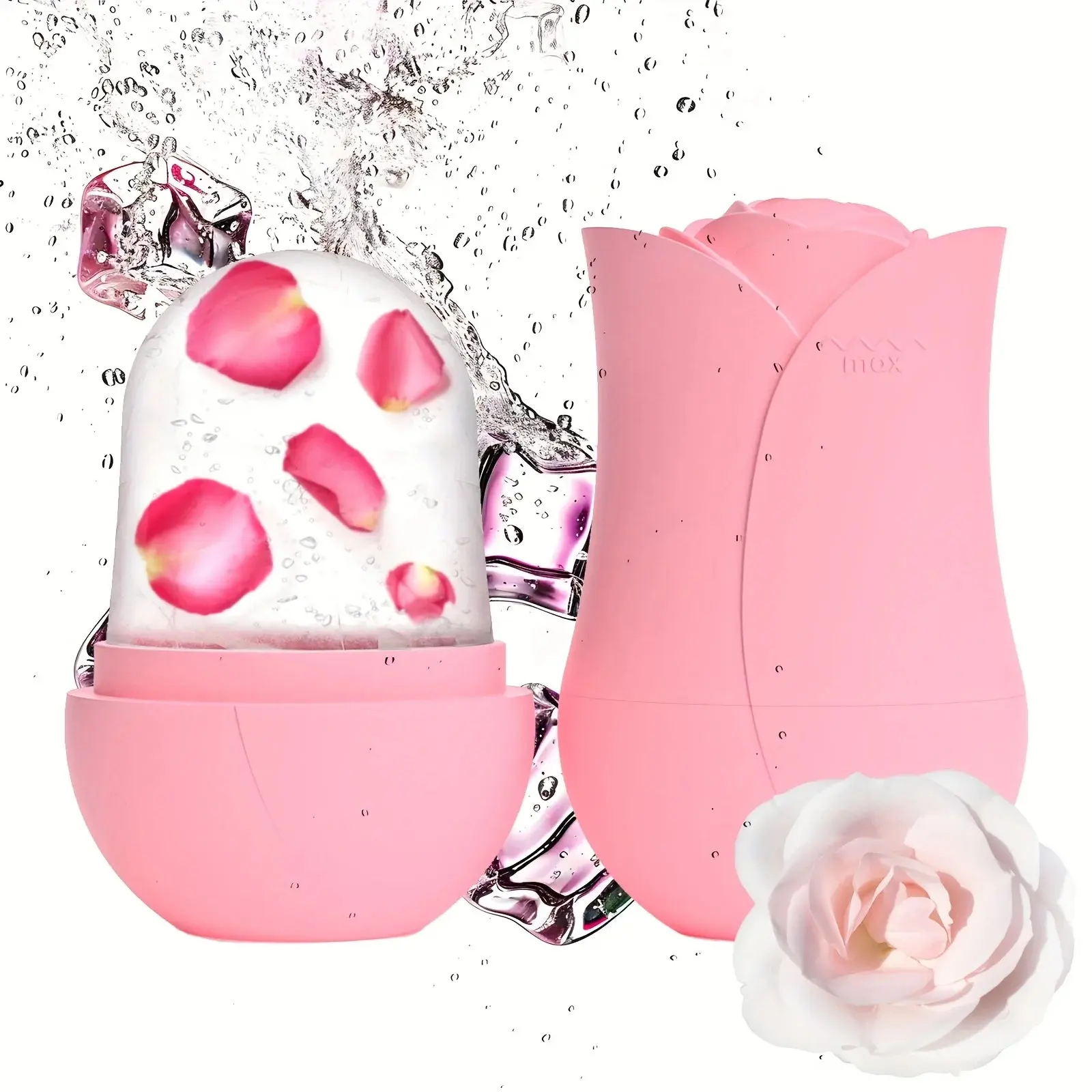 Rose Petal Ice Roller – Reusable Silicone Cooling Mold for Face & Body