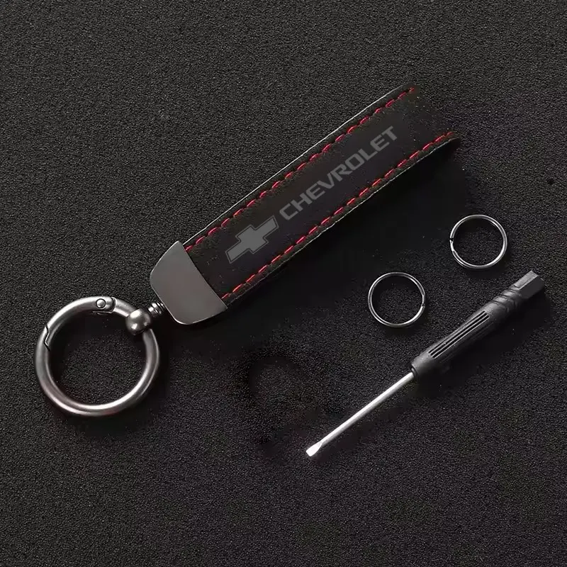 Chevrolet Car Faux Fur Keychain, Premium Feel, Anti-Loss Key Ring, Durable Wear Resistant, Unisex Luxury Key Holder, Unique Design, Soft Keychain, Universal, Keychain For Car Keys, Anti Lost Keyring