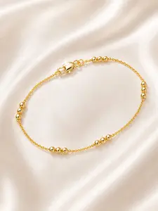 Vintage 14K Gold Plated Copper Bracelets for Women Waterproof, Jewelry for Women Trendy Thin Dainty Stackable Minimalist Fine-Bead Bracelet Fashion Accessories Gifts for Womens