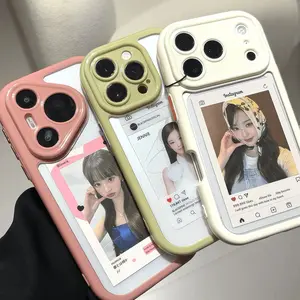 Phone case for iPhone 17 16 15 14 13 12 Pro Max Case,  cream case ,[Full Camera Protection]Clear Military Grade Shockproof with Anti-Fingerprint Phone Cover