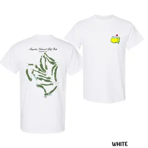Augusta National Course Map Golf T-shirt For Men For Women, Vintage Unisex Cotton Apparel, Breathable Fabric Sports Top, Masters Tournament Shirt, Menswear Top, Gilf For Golf Shirt, Golf gifts for him