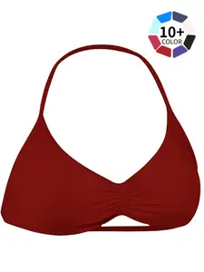 Women's Halter Neck Sports Bra, High Elastic Quick-Dry Push Up Yoga Top, Sexy Backless Workout Tank Top for Gym Running Everyday Wear