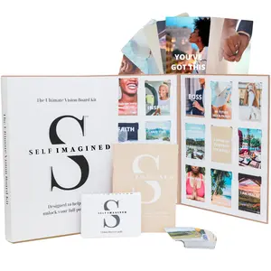 Self Imagined Vision Board Book & Kit – Goal-Setting & Journaling for Black & Hispanic Empowerment – 200+ Motivational Images, Affirmations, Quotes