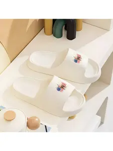 Live Free and Hunt Hard Deer American Flag Slippers - Comfortable Footwear for Hunting Enthusiasts with Patriotic Design and Antler Deer Graphic Perfect for Casual Wear and Outdoor Adventures