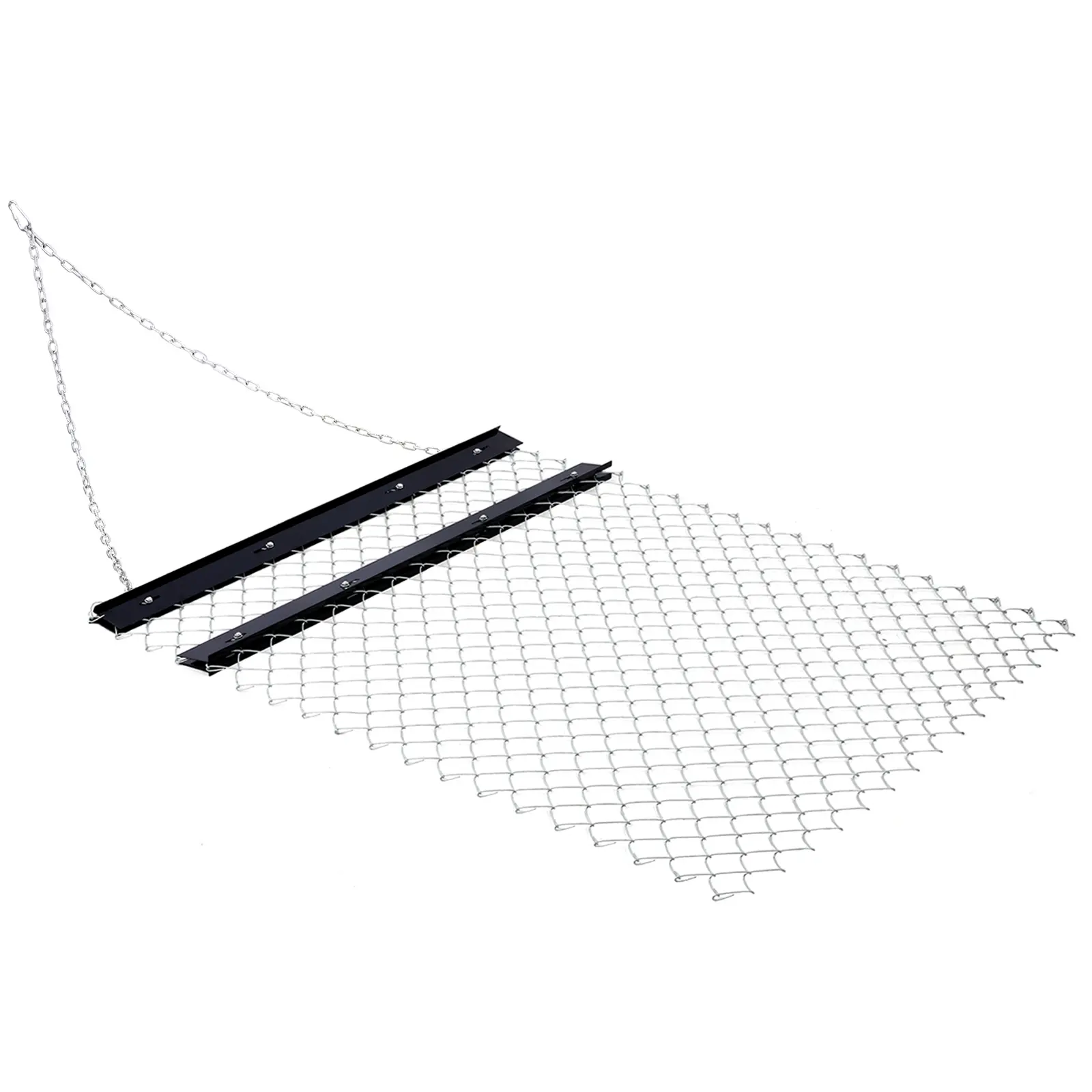 Hdmw ATV Drag Harrow 4'x5', Chain Harrow for Landscape Leveling or Sod Prepping, Durable UTV Tractor Attachment Seed Harrow for Gravel Driveway, Field, Yard, Farm, Garden Black