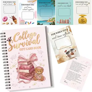 College Survival Gift Card Book 2026– 7 x 5 Inch Graduation Gift Card Holder, Greeting Card Organizer for Students, Greeting Card Organizer