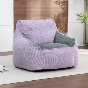 ARCH Giant Bean Bag Chair Sofa for Adults Teens, Comfy Corduroy Large Bean Bag Chairs with Armrests for Bedroom Living Room, Adult BeanBag Lazy Sofa Couch Chairs with Filler Included