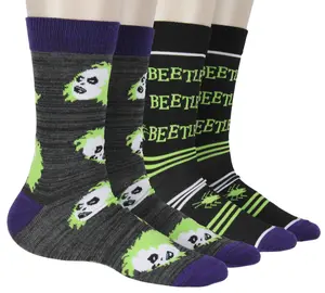 Beetlejuice Socks Adult Crew Socks 2 Pack For Women Men