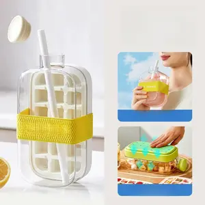 1pcs 500ml Zero-touch Press Ice Cube Mold,summervibes