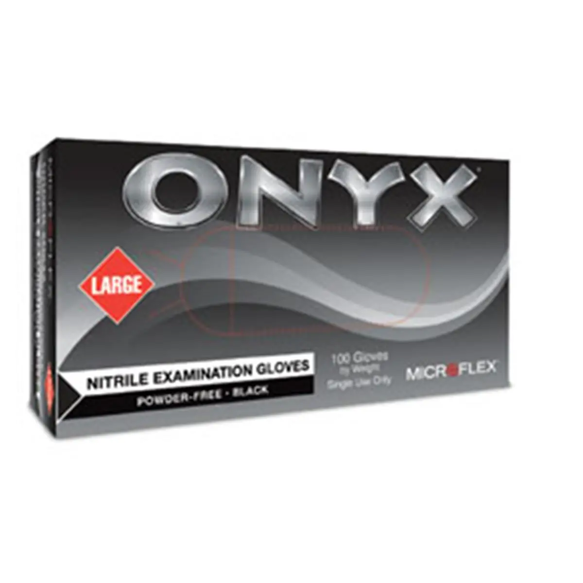 Microflex MFX-N645 Nitrile Examination Gloves Powder-Free Black Onyx XXL