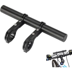 Aluminum Alloy Bike Handlebar Extender, 11.8in(30cm) Double Bracket for Bike Mounts, Light Lamps, Phone Mounts