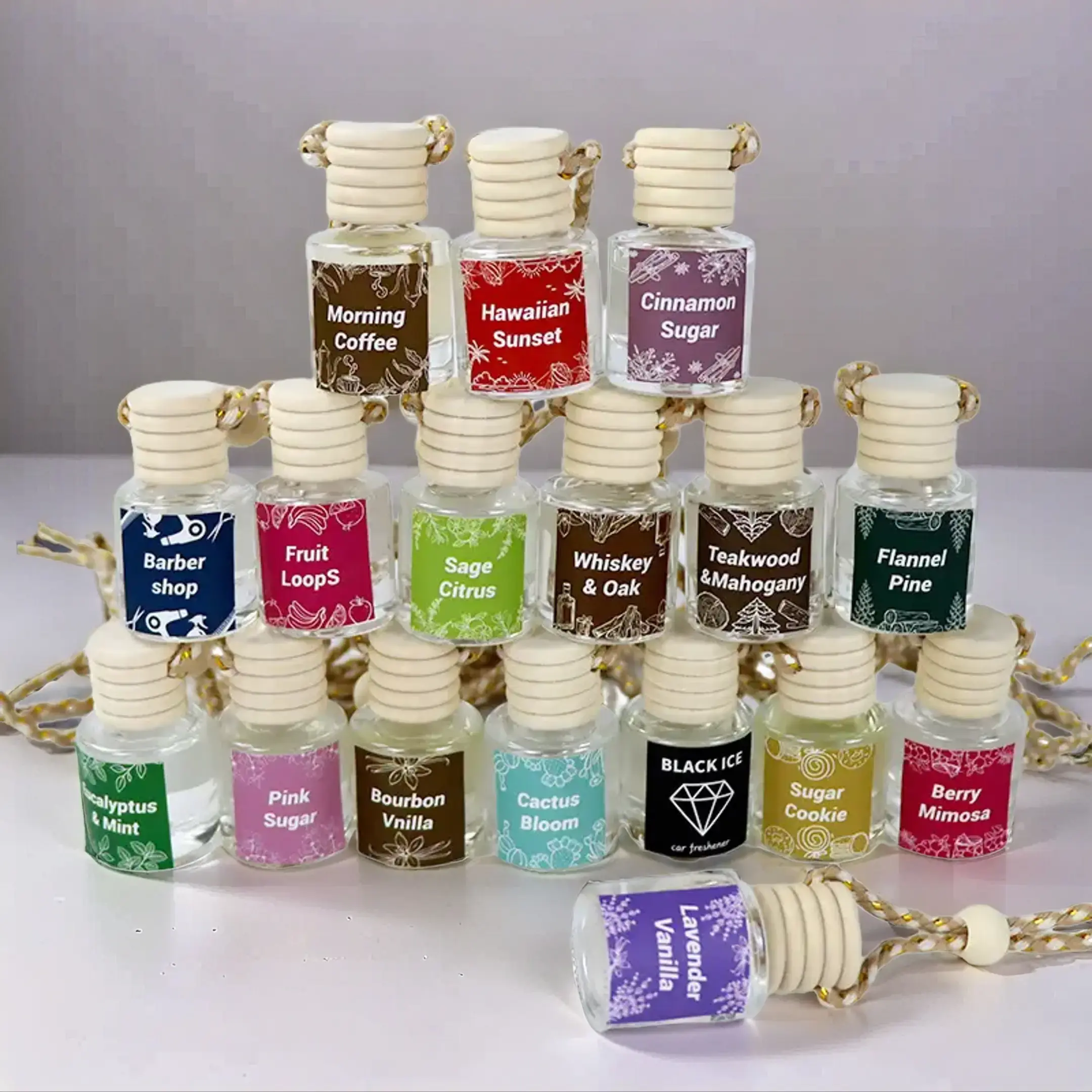 Car Air Freshener Hanging Ornament, Home Decor Scented Decoration for Closet Bathroom Car Multi-Scene Use, Essential Aromatic Accessory