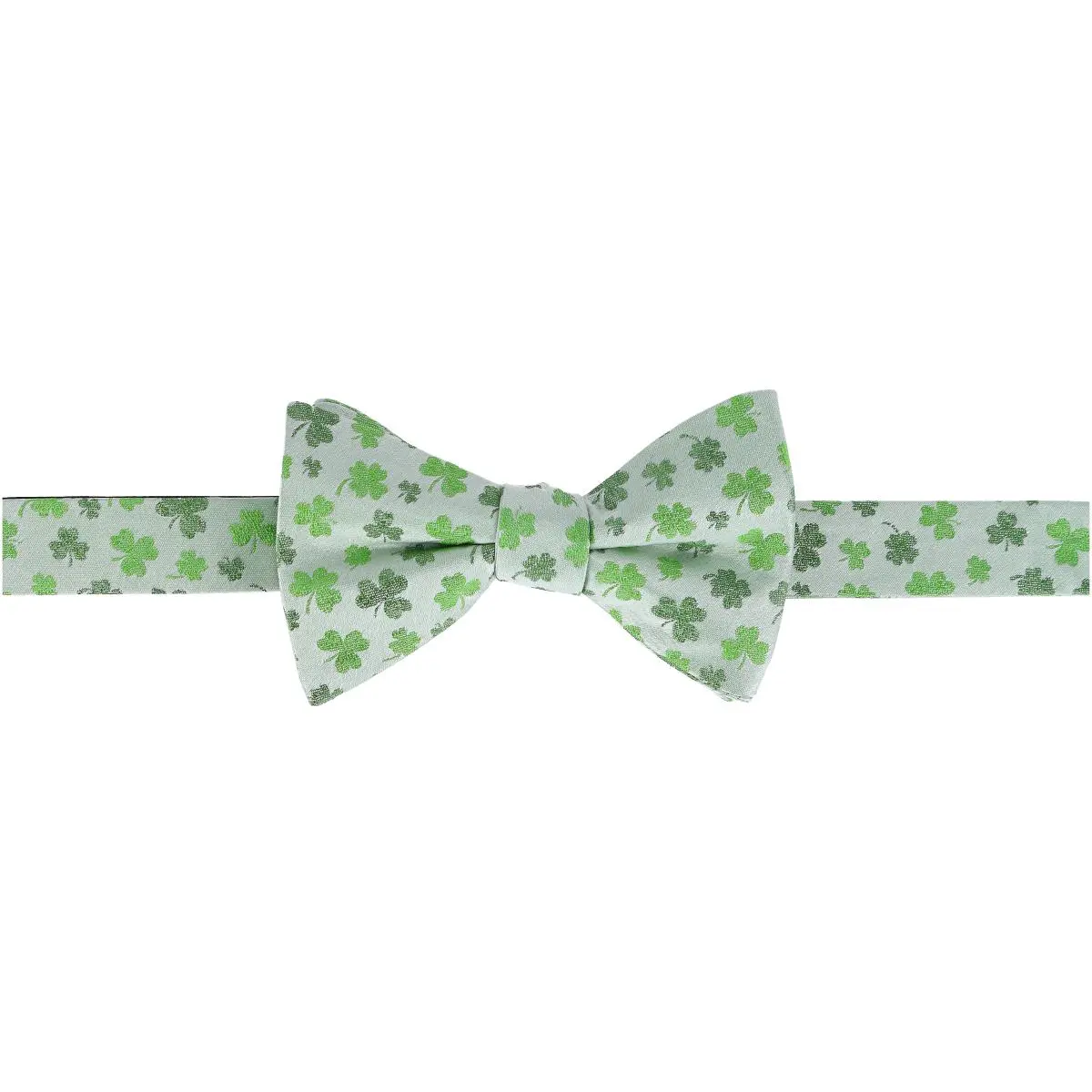 Trafalgar White Shamrock Novelty Silk Bow Tie, Bow Ties