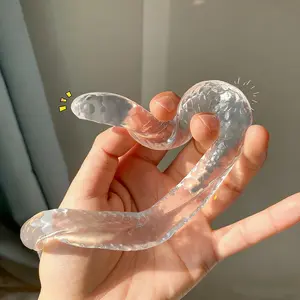 Quirky Transparent Snake Squishy Ornament, Stress Relief Desk Decor