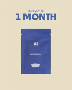 oi Tape Non-vented Mouth Tape 30 Strips Oral Hypoallergenic Safe on Facial Hair Made in USA for Snoring Prevention and Nasal Breathing oral tape