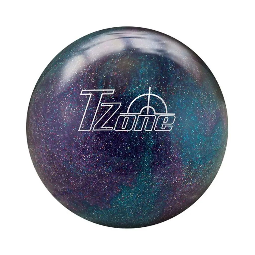 Brunswick T-Zone Deep Space Plastic Bowling Ball - High Gloss Polish, for Beginner Children, Spare Shooting, Multiple Colors Available, Beginners