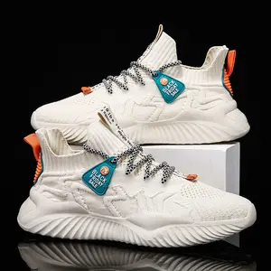 Mens Shoes New Breathable Coconut Shoes Versatile Sports Dad Shoes Flying Weave Fashion Shoes Casual Mesh Running Shoes