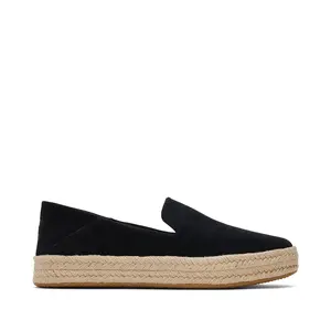 Carolina Black Suede Espadrille