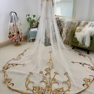 Silver luxurious wedding veil, sparkling handcrafted bridal veil,filter-free photographed veil in two color options