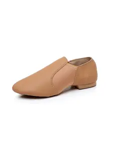 Mini Dance Zone Jazz Shoes, Elastic Side Stretch Design, Slip-On Style, Comfortable Fit, Flat Shoes for Dancing，Girls Shoes ， Dance Shoes For Boys ，Kids Soft Leather Jazz Shoes , Lightweight Black Flat Shoes , Unisex Dance Shoes , EVA Split Sole