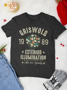 Griswold Family Exterior Illumination Tee Shirt Christmas Lighting Christmas Vacation Retro 80s Gift