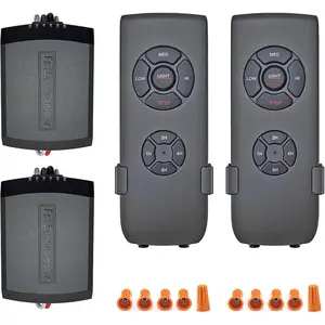 Ceiling Fan Remote Control Kit, Small Size Receiver Ceiling Fan Remote Control Control for Hunter/Harbor Breeze/Westinghouse/Honeywell Ceiling Fan  Small Size 2 Pack