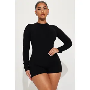 Maribel Snatched Romper - Black