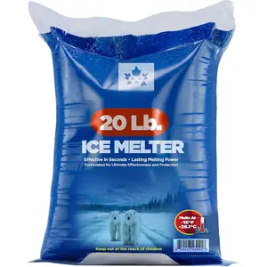 Ice Melt  for Concrete -20 lb Bag, Snow Salt Ice Melt, Salt for Snow and Ice Removal, Sidewalk Salt, Driveway Salt, Snow Melt is Effective Up to -15