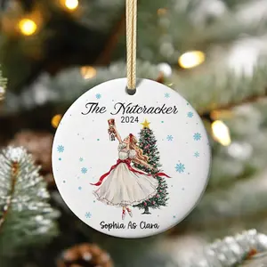 Personalized Nutcracker Clara Ornament, The Nutcracker Ballet Dancer Keepsake Ornament, Christmas Ballet Gift, Custom Clara Gift For Dancer, Girl, Christmas
