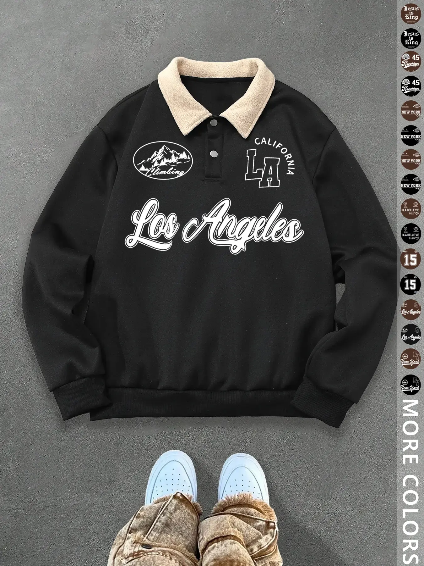 Unisex Y2K Style Classic New York Letter Print Fitted Polo
