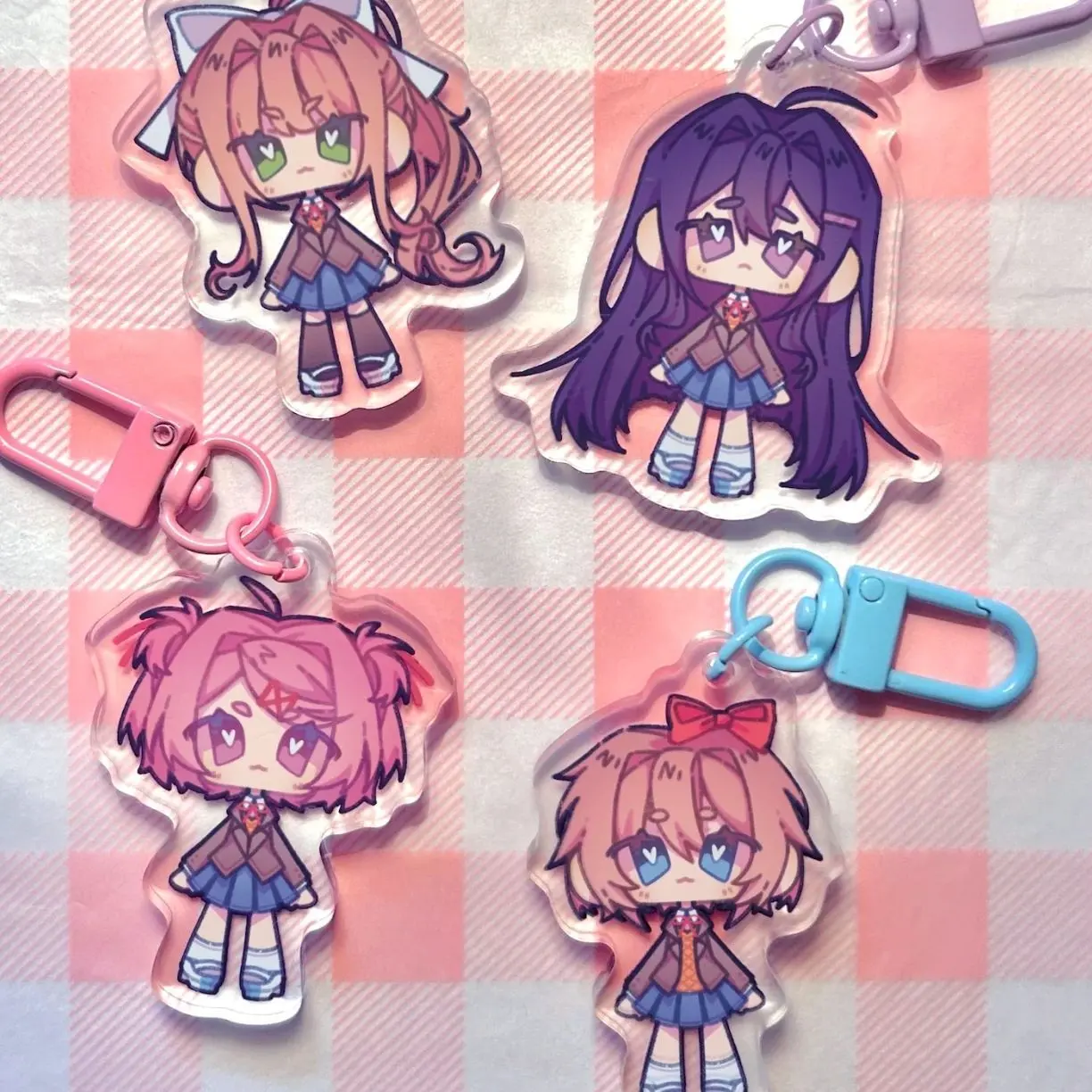 4 ops (not combo 4) DDLC Character - Acrylic Keychains