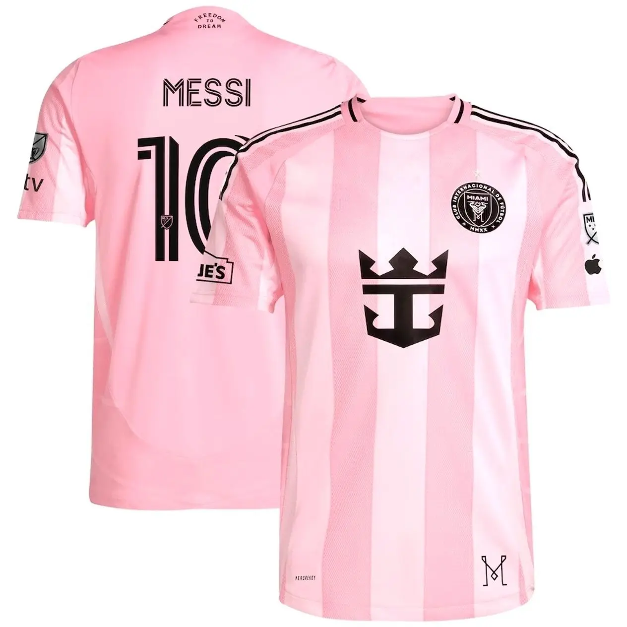 Unisex Pink Soccer Jersey Personalized 10 Messi Football Shirt Unisex Breathable Fan Style 2025 Euforia