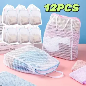 12 Pieces Laundry Bag - Honeycomb Mesh Laundry Bags 12x8 inch Washing Machine Bag Delicate Laundry Bag for Laundry, Clothing, Washing Machine, Travel, Camping, Dorm, Sports