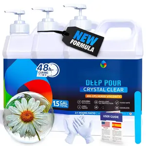 Deep Pour Epoxy  Kit 1.5 Gallon - for 2" Pours, Casting  Epoxy for River Tables, , Flower Preservation & DIY s -  Clear & Bubble Free,  &  Safe