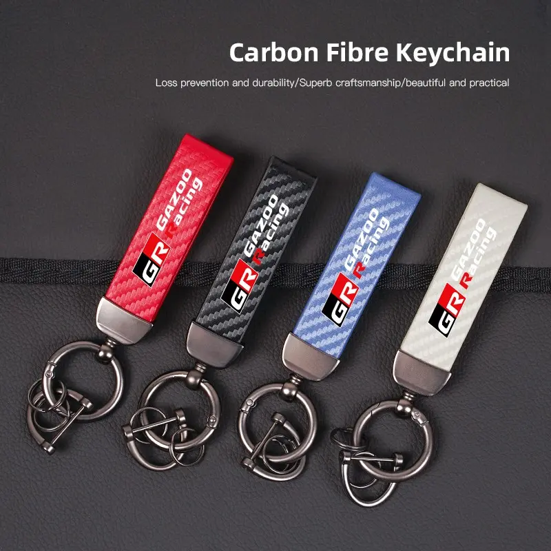 Lanyard Nylon Printing Emblem Style Car Key Chain For Toyota 86 Mirai Supra Prado Alphard Crown Vellfire Sequoia Venza Avalon Prius Camry Yaris RAV4 Highlander Sienna Reiz Auris Harrier Fortuner CHR